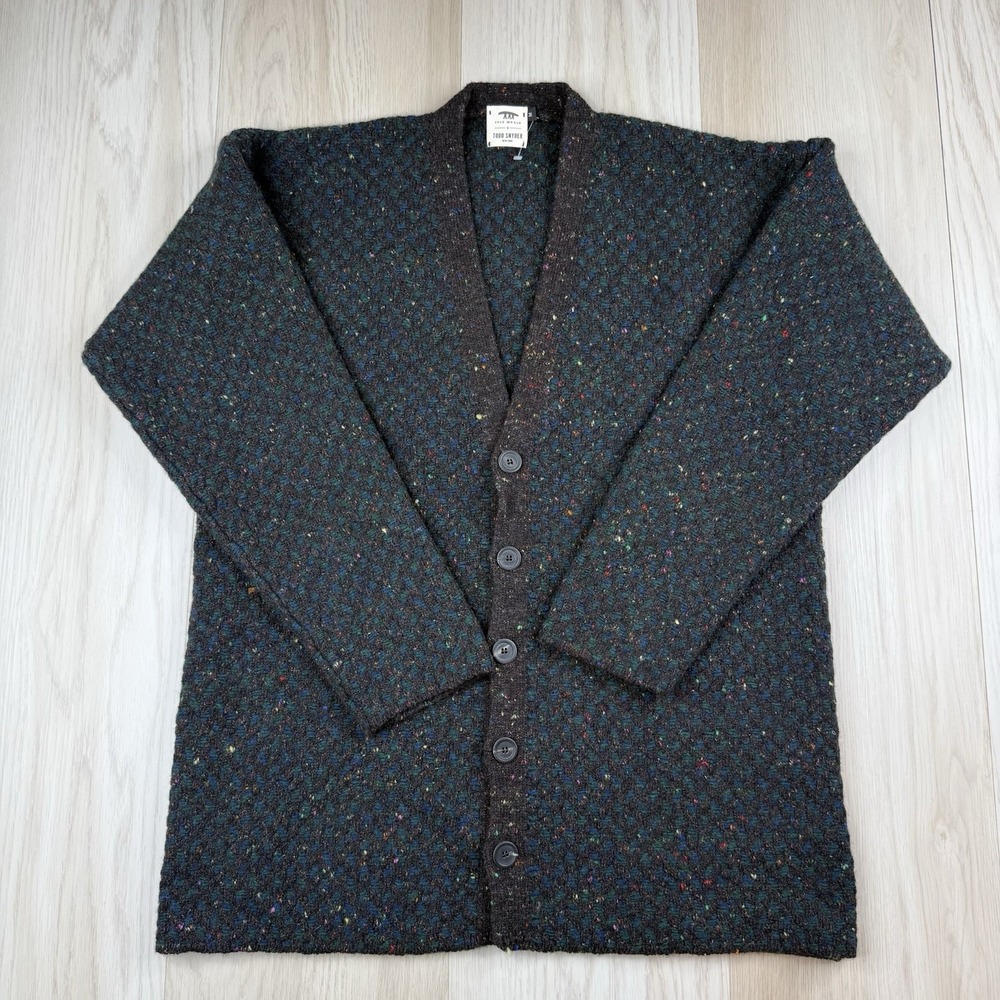 Inis Meain x Todd Snyder Cashmere Merino Flecked Knit Button Cardigan M Medium
